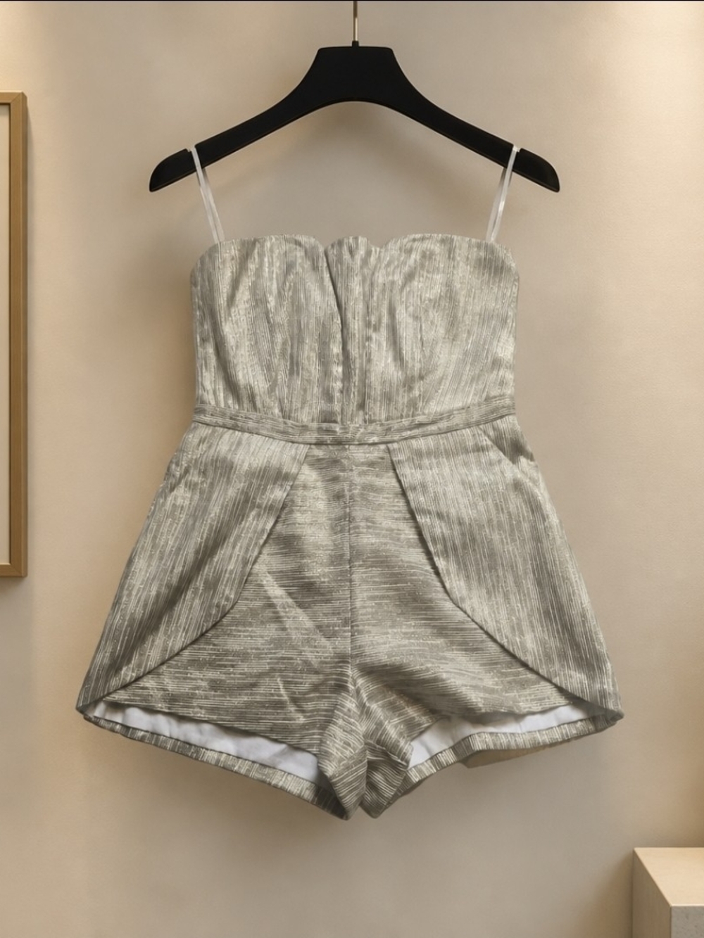 A Line Called X Metallic Strapless Skort Romper Party Cocktail Women's